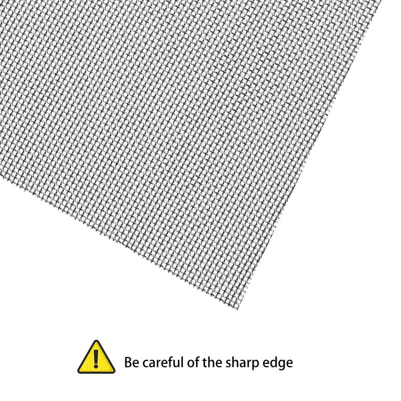 SATINIOR 2 Packs 11.8 x 39.3 Inch 304 Stainless Steel Woven Wire 120 Mesh Fine Screen Mesh Steel Woven Mesh for Vent, Garden, Cage, Window Screen, Filter Mesh, Filtration Cloth, Vent Mesh - Image 5