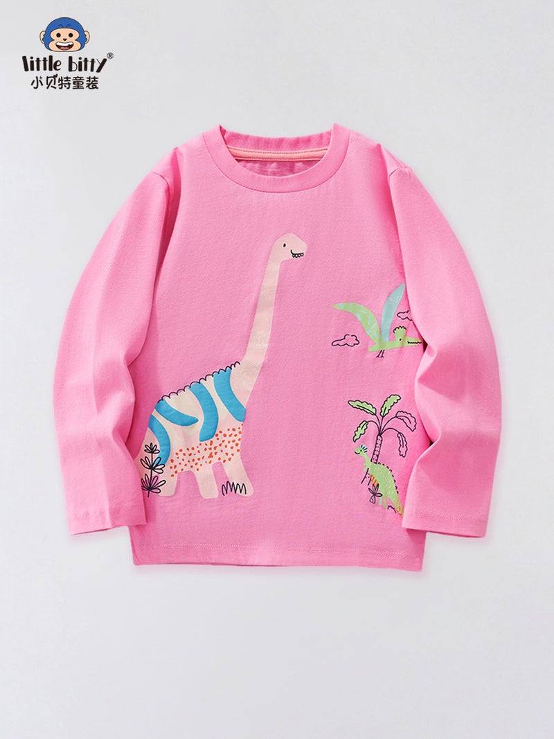 Style Long-Sleeved Kidsren'S T-Shirt Girls Cotton Cartoon Pattern Casual Long-Sleeved T-Shirt Kidsren'S Clothing - Image 3