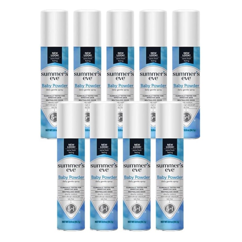 Summers EveBaby Powder Freshening Deodorant Spray 2 Oz Pack of 9