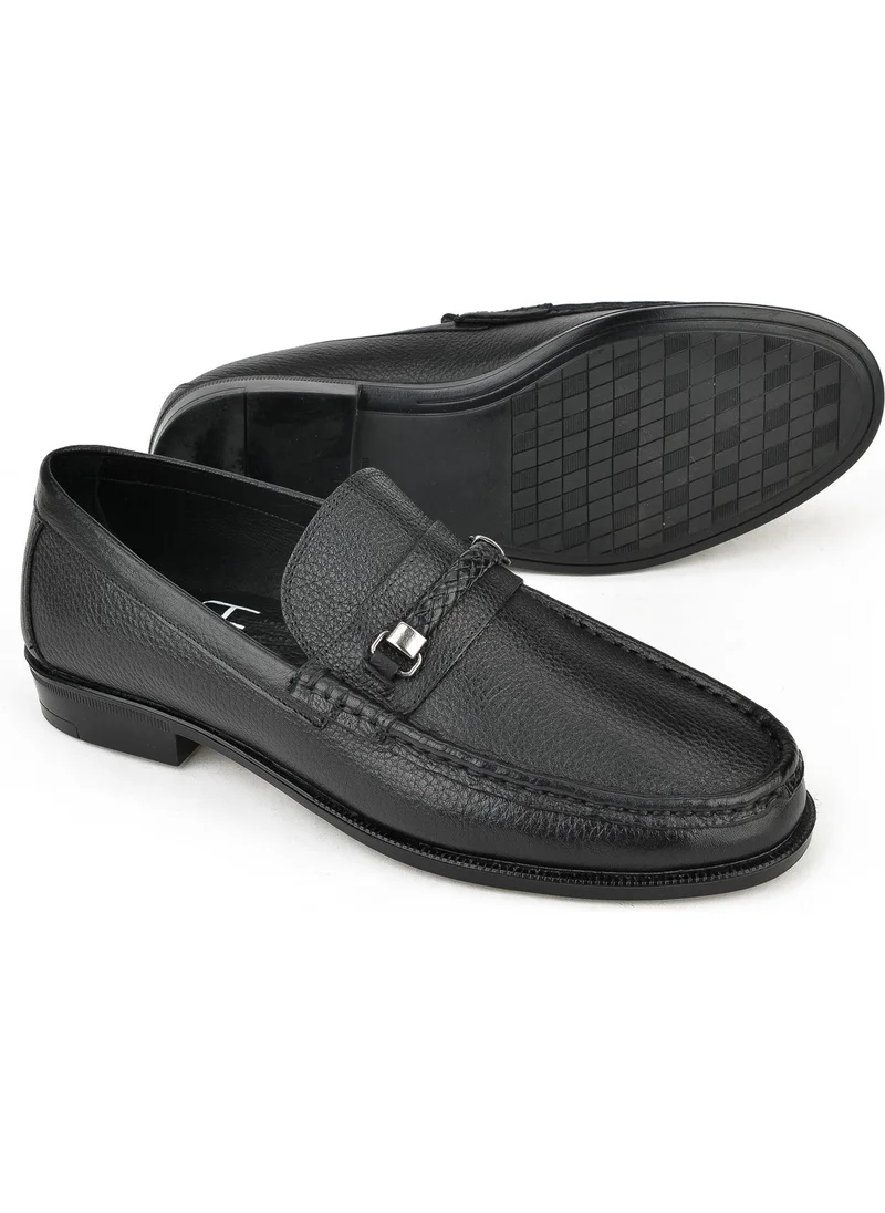 زيا Men's Leather Shoes 143745Z5418 Black