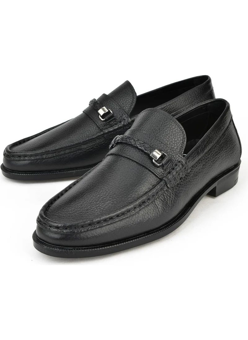 زيا Men's Leather Shoes 143745Z5418 Black