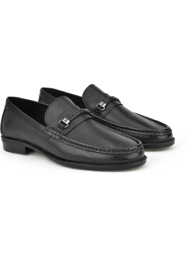 زيا Men's Leather Shoes 143745Z5418 Black