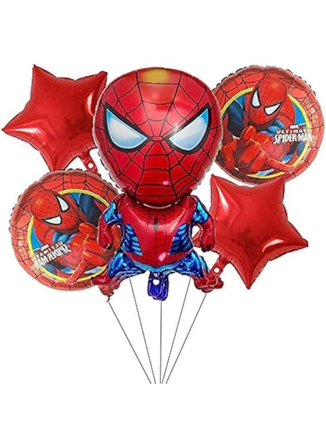 Secret 5pcs/set Spider-Man Aluminum Foil Balloons