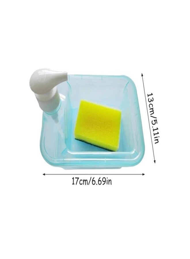 Shrux 2 in 1 Liquid soap Dispenser with Pump and Sponge, Kitchen Liquid Pump Dispenser, Liquid soap Dispenser with Pump and Sponge Soap Scrubber Holder, Kitchen Washing Dispenser.(1Pcs)(400 ML) - Image 5
