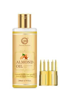 Nuerma Science Sweet Almond Oil 200 Ml (Rich In Vitamin E Oil For Healthy Skin Hair Nail Care Eyelashes Growth Beard Growth Antiageing Body Massage)  - Image 2