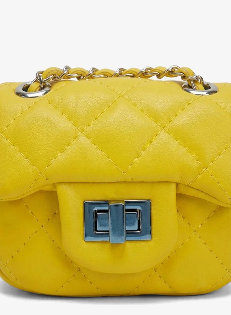 Viny VINY Women's Quilted Mini Bag | Fashion Chain Handle Handbag with Turn Lock Closure | Stylish Shoulder Bag, Crossbody Bag, Party Bag, Casual & Evening Purse for Women
