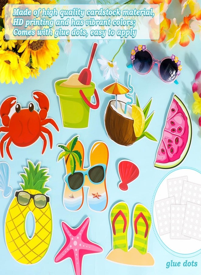Konsait Summer Bulletin Board Decorations,Summer Cutouts for Bulletin Board, Big Island Beach Summer Theme Bulletin Board for Home Office Classroom Blackboard Wall Decor - Image 3