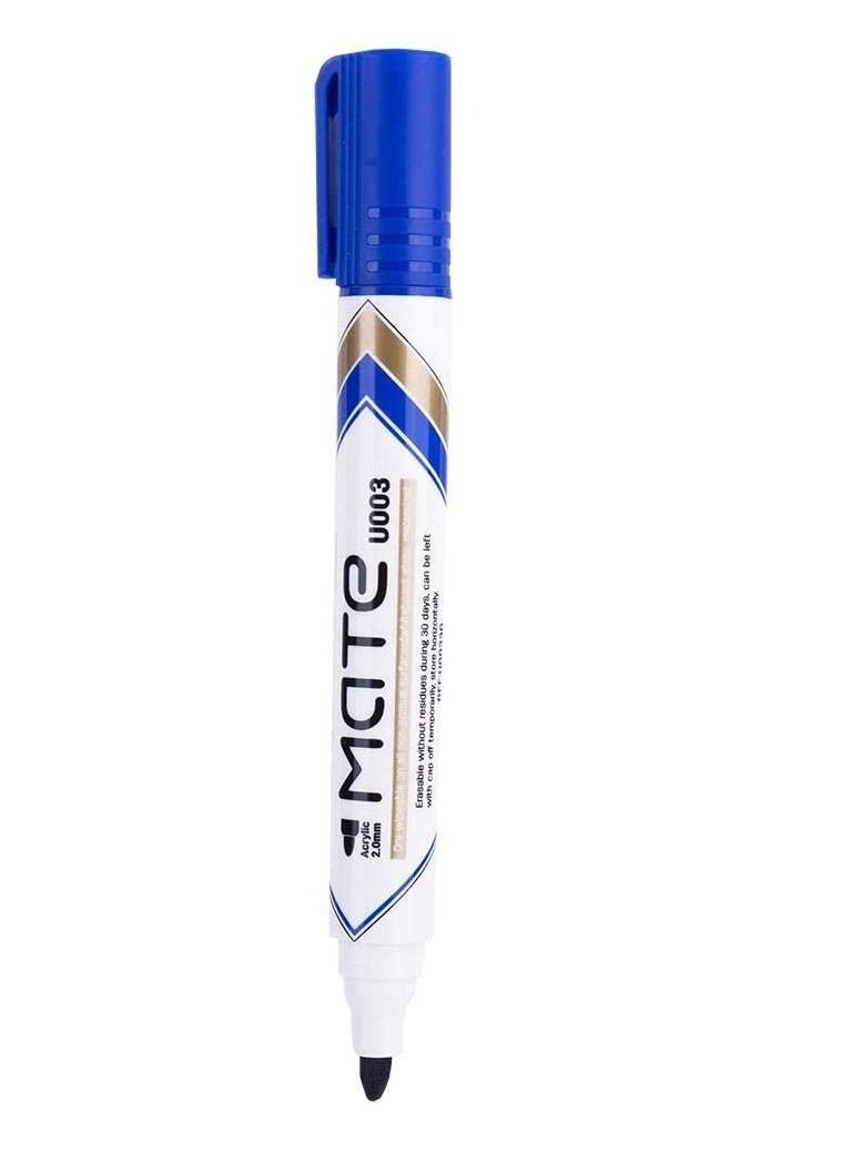 Deli 12-Piece Dry Erase Whiteboard Marker Bullet Tip Blue Ink  - Image 3