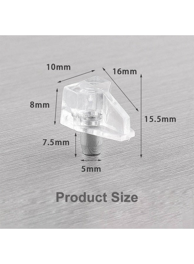 GNAFOTU 30 Pcs Shelf Support Stud Pegs, 5 MM Shelf Support Peg, Cupboard Shelf Pegs Plastic Holders Pins Kitchen Cupboard Brackets Pins Furniture Support Pegs - Image 3