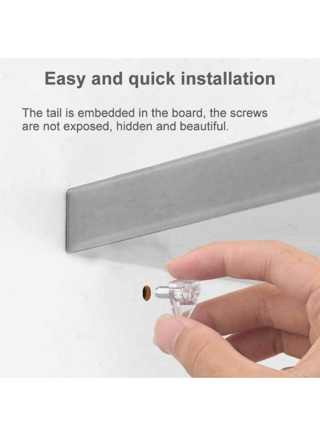 GNAFOTU 30 Pcs Shelf Support Stud Pegs, 5 MM Shelf Support Peg, Cupboard Shelf Pegs Plastic Holders Pins Kitchen Cupboard Brackets Pins Furniture Support Pegs - Image 5