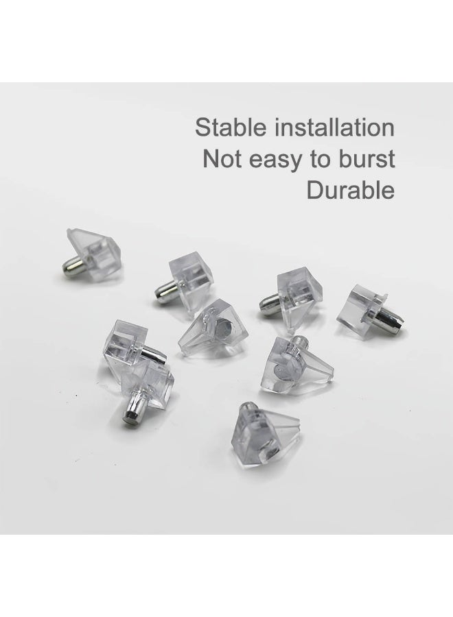GNAFOTU 30 Pcs Shelf Support Stud Pegs, 5 MM Shelf Support Peg, Cupboard Shelf Pegs Plastic Holders Pins Kitchen Cupboard Brackets Pins Furniture Support Pegs - Image 4