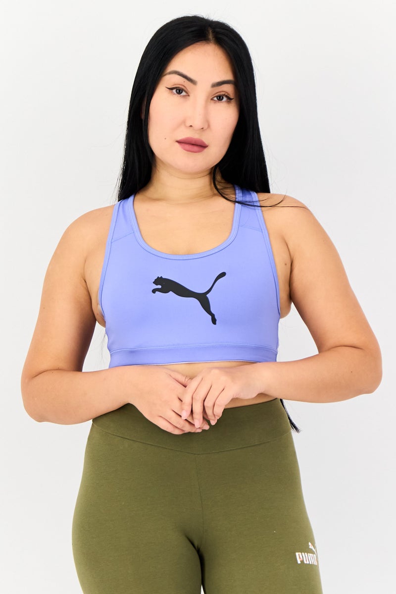 PUMA حمالة صدر رياضية للنساء بدون حشوة، لافندر - Image 1