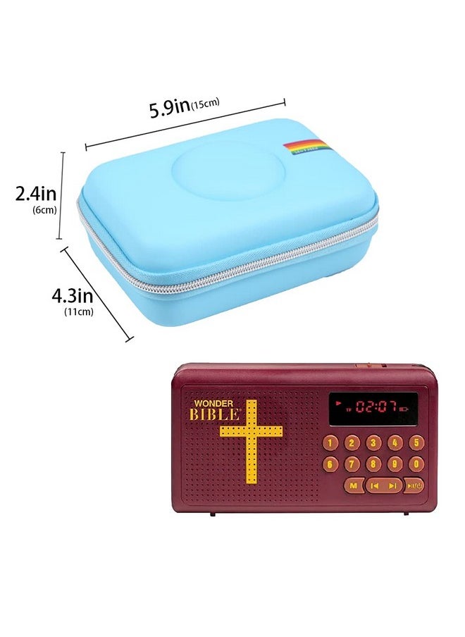 Leayjeen - Travel Carry Case Compatible With Wonder Bible Niv- The Talking Audio Bible Player (New International Version)(Case Only)(Blue) - Image 1