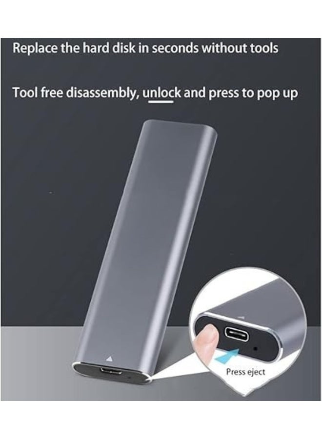 M.2 NVMe & SATA SSD Enclosure – USB 3.0 External Hard Drive Case for Laptop, M-Key/B-Key/M&B-Key Compatibility - Image 1