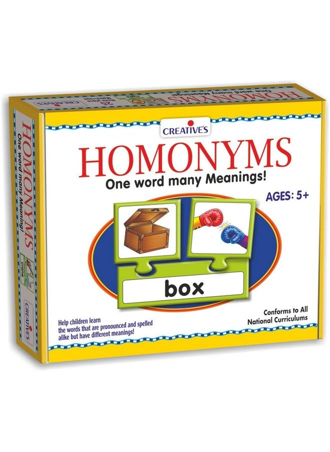 Creative's Creative's Homonyms | One Word Many Meanings | Vocabulary Building/Match - ups | Children Learn The Words | Improve pronounciation | Ages 5 & Above  - Image 1