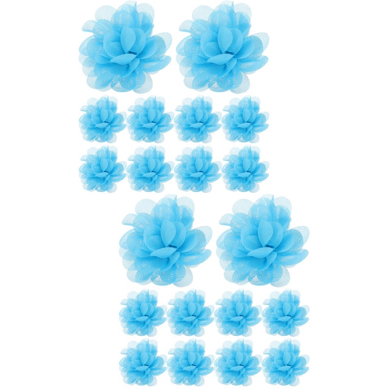 20 Pcs Artificial Mesh Flower Decor Realistic Flower Model Artificial Flowers Decors Fake Flowers - Image 1