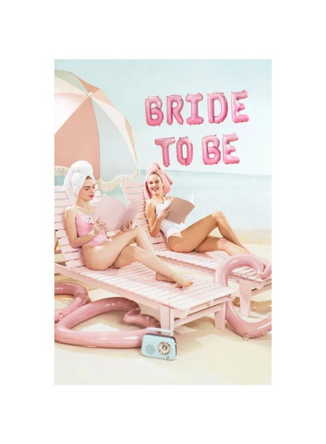 PartyDeco Foil Balloon Bride to be, 350x45 cm, pink - Image 2
