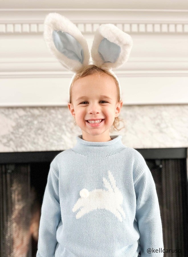 Mud Pie Children's Blue Bunny Rollneck Sweater; 24M-3T - Image 3