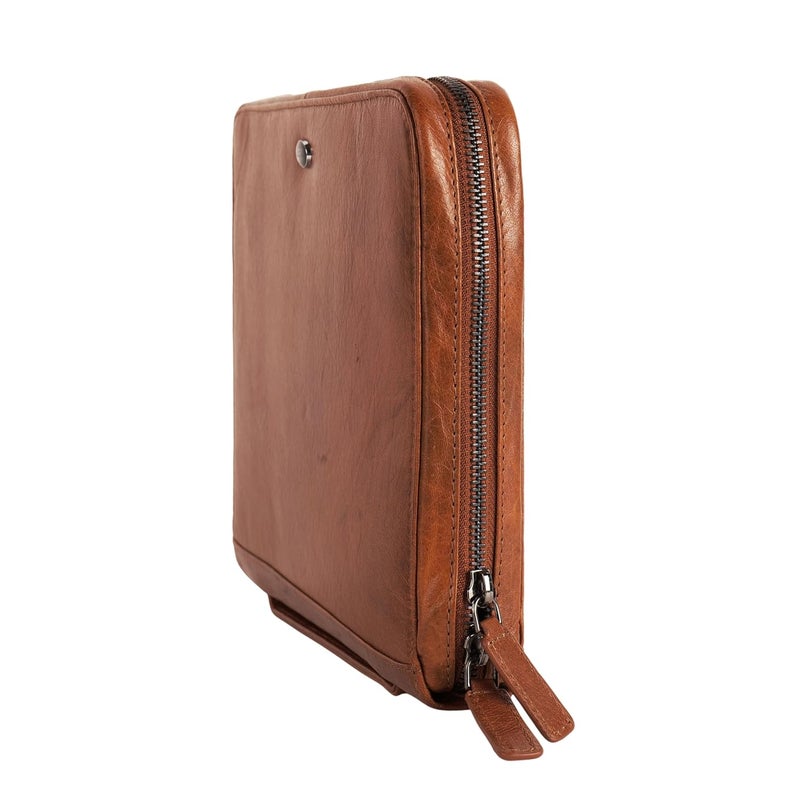 Perf Genuine Leather Portfolio Case | Multipurpose Document Holder, Certificate Folder, iPad & Stationery Organizer | Premium Finish for Office & Travel - Image 3