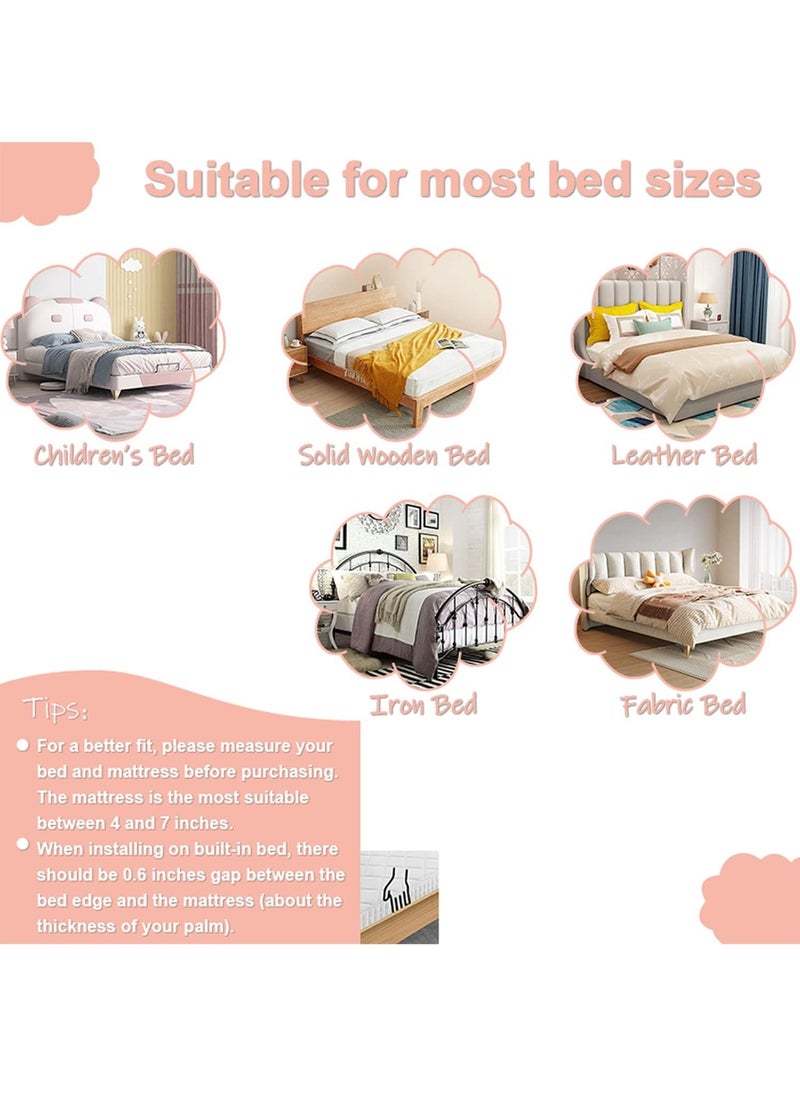 VUCATIN - Foldable Crib Guardrails Toddler Bed Fence Upgraded and Reinforced Safety Bed Guardrails Suitable for Cribs Single Beds And Double Beds (1 Piece) - Image 1