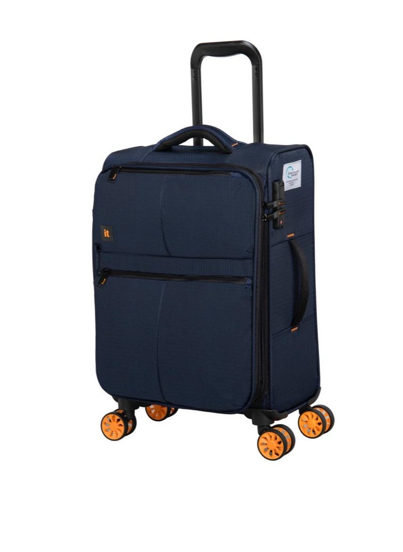 it Luggage it luggage Lykke, Unisex ECO Polyester Material Soft Case Luggage, 8 x 360 degree Spinner Wheels, Expandable Trolley Bag, Telescopic Handle, TSA Type lock, 12-2644E08, Size 21 inches, Color Navy  - Image 1