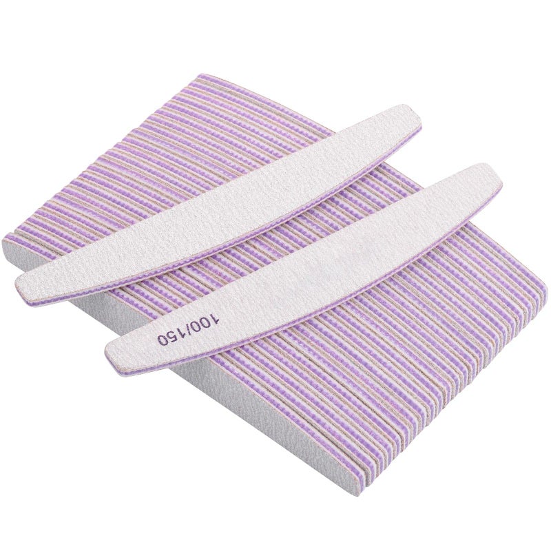 LoveBB 25 Pcs Nail Files 100150 Grit Double Sided Washable Emery Board for Acrylic Nails Gel Natural Nails