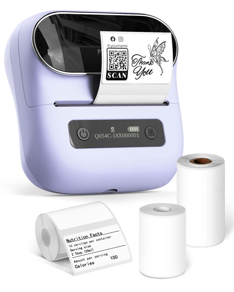 Phomemo Portable Thermal Bluetooth Label Makers - Wireless Thermal Label Printer for Address, Labeling, Mailing, File Folder Label, Office Supplies Organizing, Easy to Use, with 3 Roll Label - Image 1
