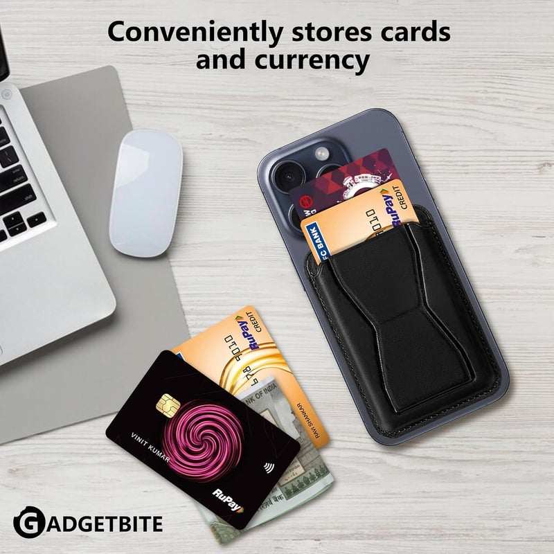 GadgetBite Foldable Mobile Phone Tabletop Stand | Convenient Flap Design Ensures a Comfortable Viewing Angle | Hands-Free Convenience | Hands-Free Convenience. (Black) - Image 3