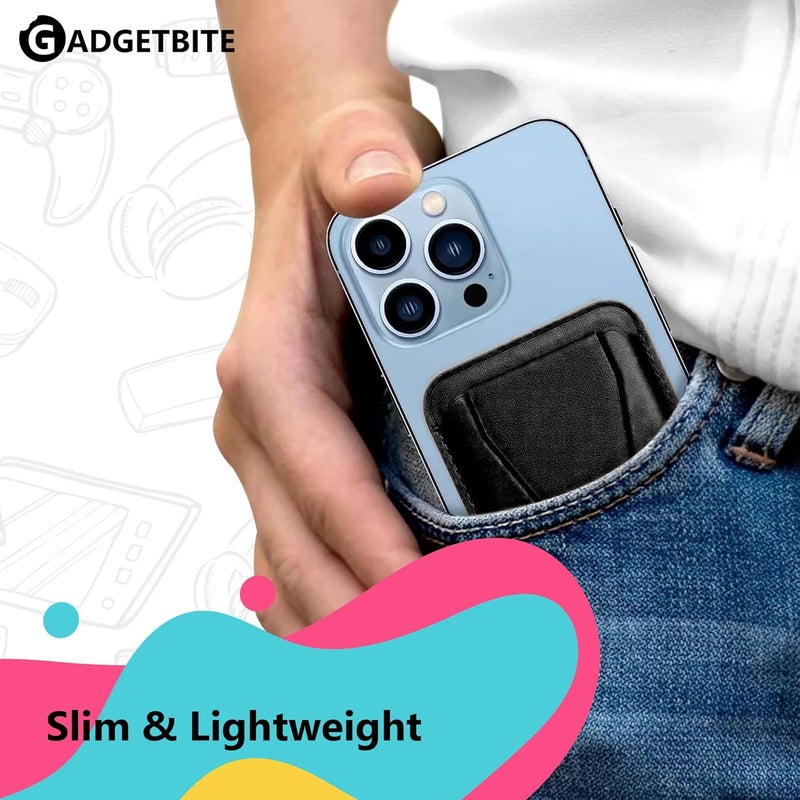 GadgetBite Foldable Mobile Phone Tabletop Stand | Convenient Flap Design Ensures a Comfortable Viewing Angle | Hands-Free Convenience | Hands-Free Convenience. (Black) - Image 2