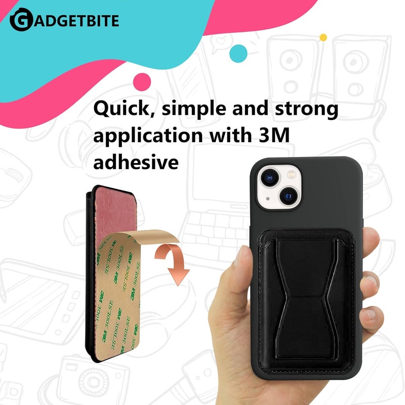 GadgetBite Foldable Mobile Phone Tabletop Stand | Convenient Flap Design Ensures a Comfortable Viewing Angle | Hands-Free Convenience | Hands-Free Convenience. (Black) - Image 4