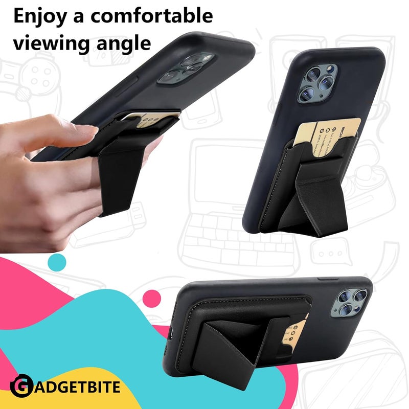 GadgetBite Foldable Mobile Phone Tabletop Stand | Convenient Flap Design Ensures a Comfortable Viewing Angle | Hands-Free Convenience | Hands-Free Convenience. (Black) - Image 5