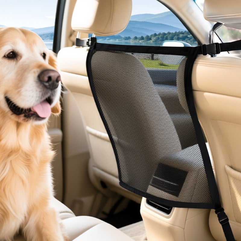 Pet isolation net anti-scurrying to prevent affecting the driver's driving artifact Thickened anti-grab safety bar - Image 2