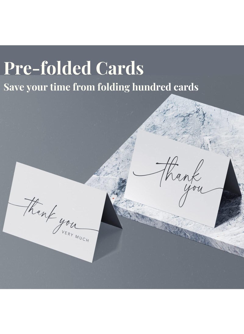 Sweet seven 25 Thank You Cards with Kraft Envelopes and Stickers - Versatile 4x6 Inch Minimalistic Design for Small Business, Events, and More  - Image 3