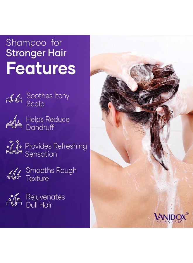 VANIDOX Tea Tree Lavender Mint Shampoo with 100% Pure Tea Tree Oil for Itchy, Dry Scalp - Deep Moisturizing & Cleansing - Sulfate & Paraben Free - Made in USA - 16 fl oz - Image 3