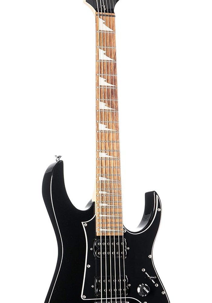 ايبانيز جيتار كهربائي من سلسلة إيبانيز جيو ميكرو بحجم 3/4 - أسود ليلي - Image 1