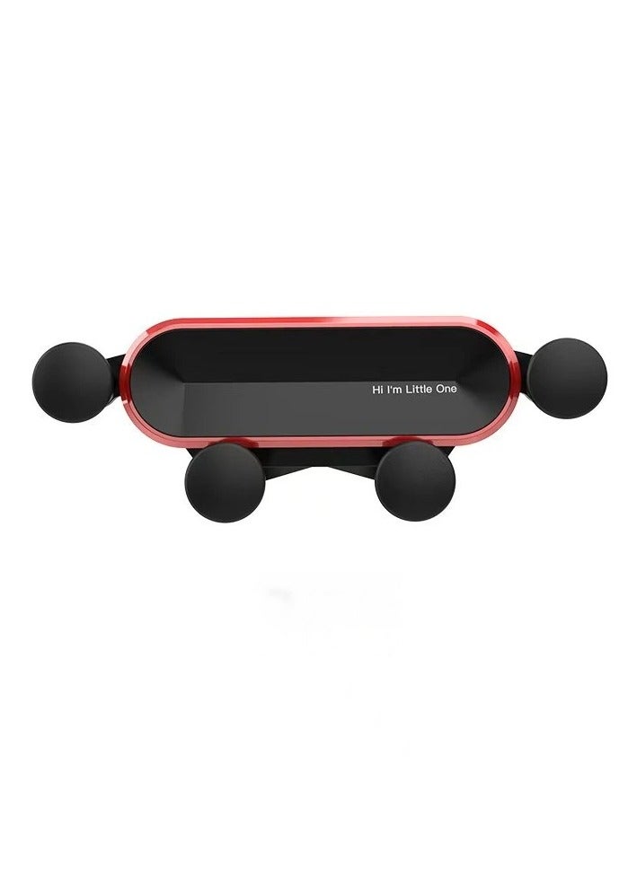 Car phone holder, retractable, universal air vent mount, compatible with iPhone, red  - Image 1