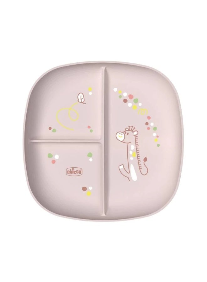 Chicco Portioned Plate 12m+ Pink - Image 1