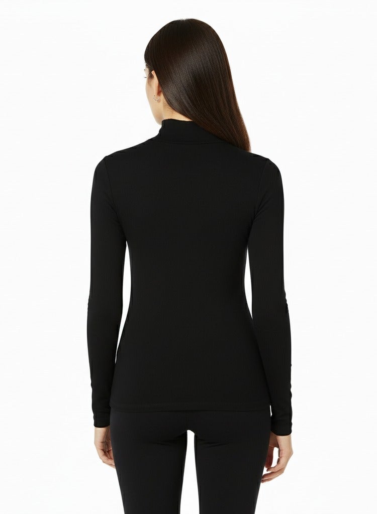 Comodo Women's Classic  Turtleneck Sweater, Long Sleeve Mock Neck Top, Bodywear Basic Top - Image 2