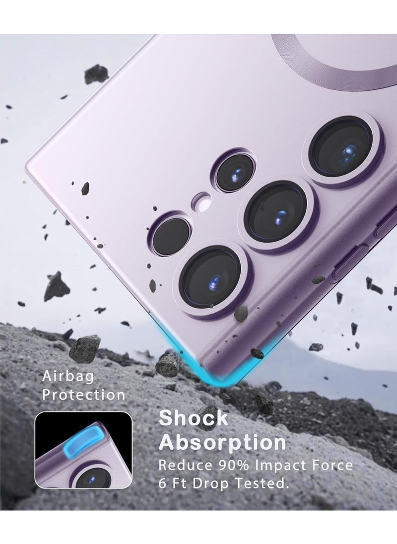 MUNTAQI Samsung Galaxy S23 Ultra Case Cover Compatible with MagSafe | Slim Thin Magnetic Case for Samsung Galaxy S23 Ultra 6.8-inch | Wireless Charging Friendly | Shockproof Protective Cover | Sleek, Lightweight Design for Daily Use - Image 4