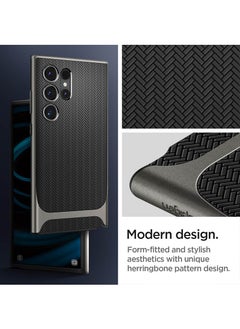 Spigen غطاء حماية نيو هايبرد لهاتف سامسونج جالاكسي S24 الترا (2024) - رصاصي  - Image 4