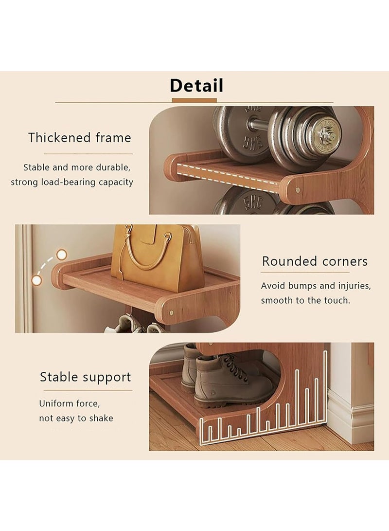 Bukela Shoe Rack for Entryway, Vertical Bamboo Storage Tower, 8 Tier Wooden Shelf for Small Spaces, Perfect for Front Door or Garage - Dimensions: 11.8" L x 7.8" W x 46.1" H - Image 5