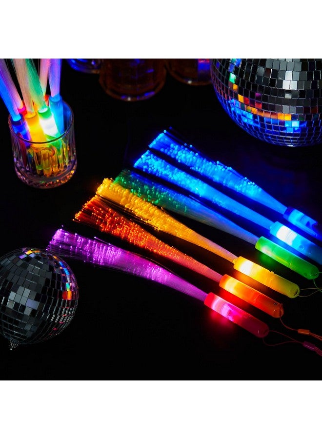 سكايليتي مجموعة من 36 عصا ضوئية من الألياف الضوئية من Skylety، عصا مضيئة LED، أعواد وامضة بكميات كبيرة مع بطاريات متضمنة لأعياد الميلاد وحفلات الزفاف والكرنفال والحفلات الموسيقية (ألوان زاهية) - Image 2