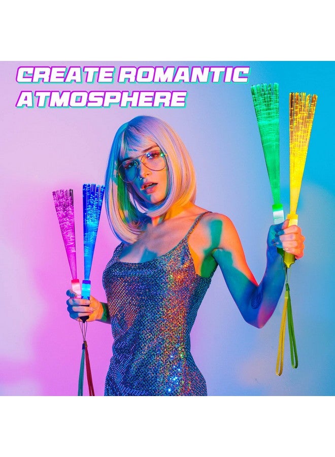 سكايليتي مجموعة من 36 عصا ضوئية من الألياف الضوئية من Skylety، عصا مضيئة LED، أعواد وامضة بكميات كبيرة مع بطاريات متضمنة لأعياد الميلاد وحفلات الزفاف والكرنفال والحفلات الموسيقية (ألوان زاهية) - Image 4