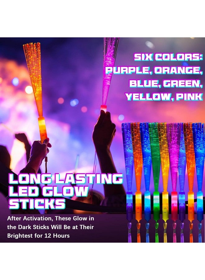 سكايليتي مجموعة من 36 عصا ضوئية من الألياف الضوئية من Skylety، عصا مضيئة LED، أعواد وامضة بكميات كبيرة مع بطاريات متضمنة لأعياد الميلاد وحفلات الزفاف والكرنفال والحفلات الموسيقية (ألوان زاهية) - Image 3