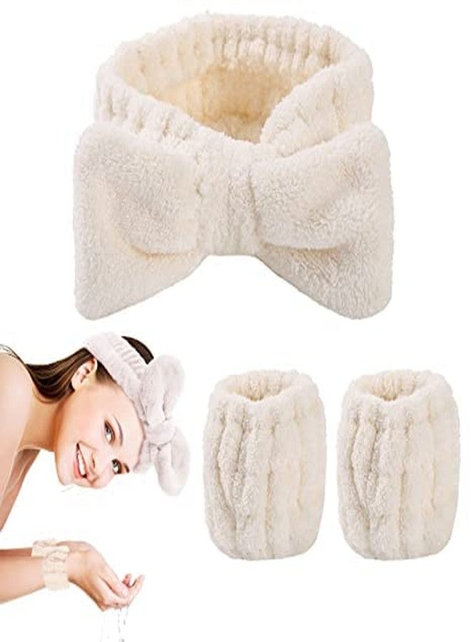 سيميكسيسن طقم سيمكسن النسائي المكون من 3 قطع: ربطة رأس وربطة معصم، ربطات معصم من الألياف الدقيقة لغسل الوجه، ربطات رأس للعناية بالبشرة، ربطة رأس للمكياج مع ربطة معصم، ربطة رأس للوجه لغسل الوجه - Image 1