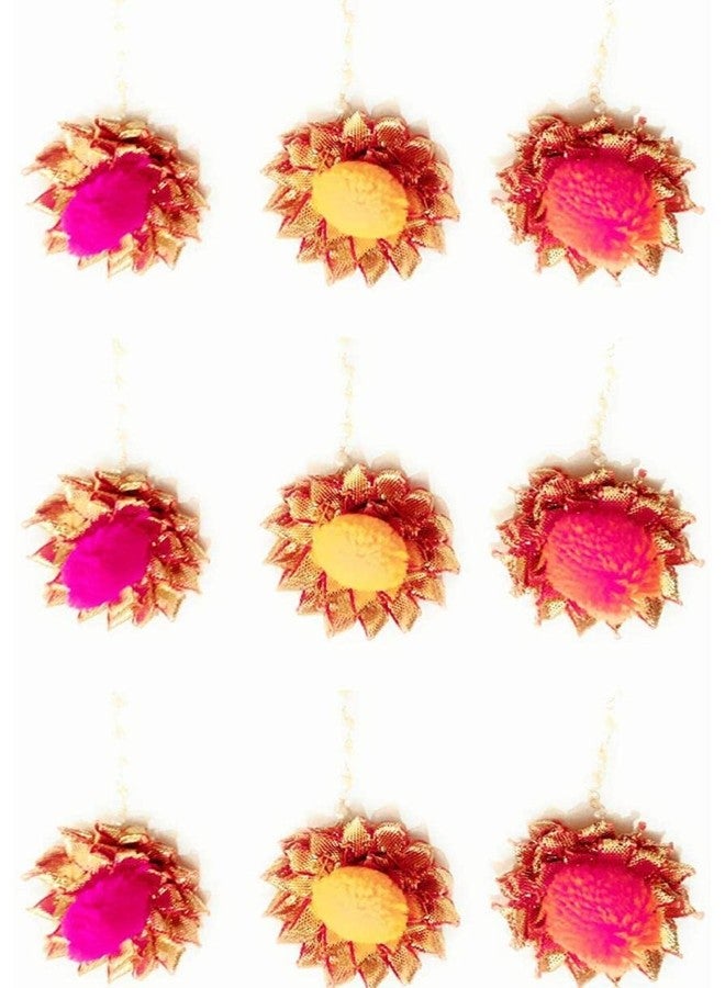 BDS CREATIONS traditional Flower Maang Tikka for Wedding | Baby Shower | Haldi | for women and girls - Image 1