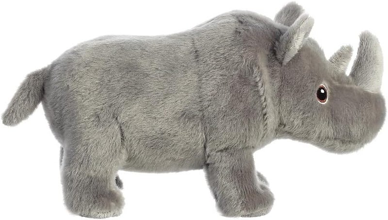 Aurora World Aurora 35023 Nation Rhino, 24 cm, Eco-Friendly Plush Toy, Grey - Image 2