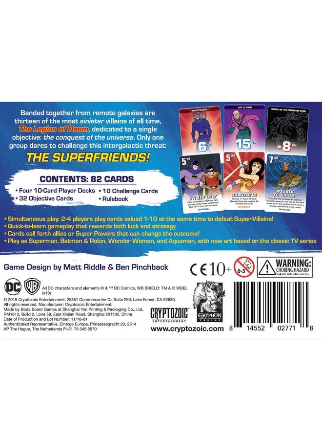 CRYPTOZOIC ENTERTAINMENT Challenge Of The Superfriends Card Game, Multi-Colored - Image 4