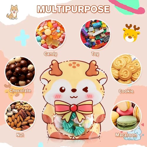 Chocozone Pack of 25 Animal Theme Guddy Bags Party Favor Bag Cookie Birthday Party Return Gift Bag Goody Bags for Return Gifts for Kids(16 * 20cm) - Image 5