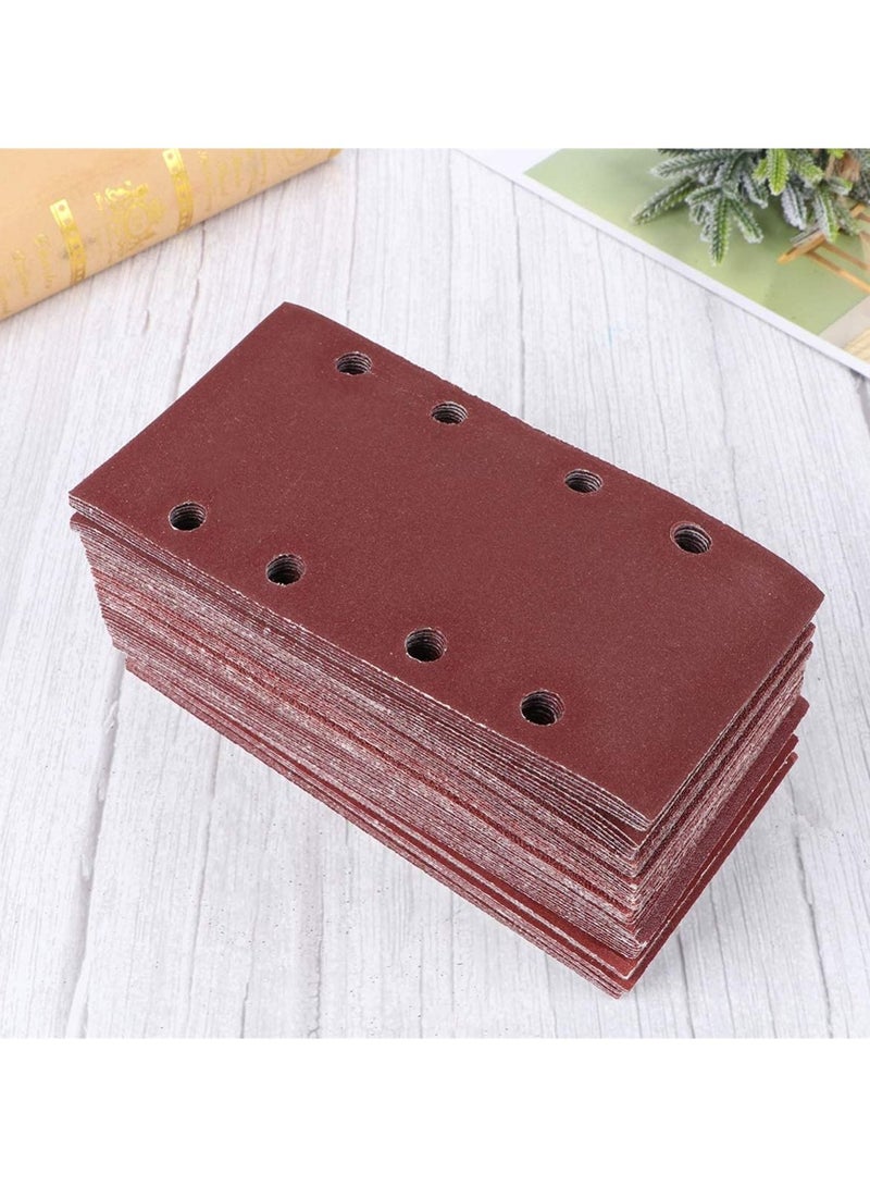 Y&D 60 Pcs 8 Holes Square Sanding Paper Loop Sander Sheet Durable Sandpaper for Turning Wood Finishing Furniture 60/80/100/120/180/240 Each 10pcs - Image 5